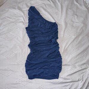 Blue One Shoulder Dress